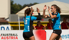 Theresa Eidenhammer und Carina Steindl (Laakirchen) siegten in Urfahr und bleiben weiterhin im Rennen um die Viertelfinal-Teilnahme.