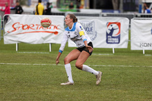 Katharina Lackinger und das Team aus Nußbach gewannen im kleinen Finale gegen den TSV Dennach. (Foto: Uwe Spille)